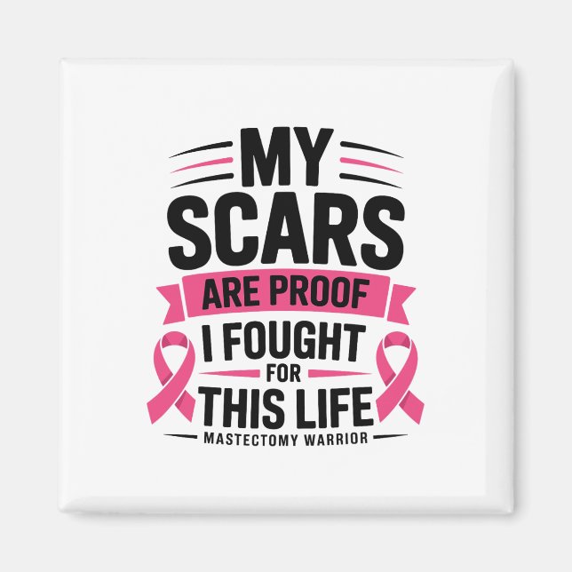 Mastectomy Funny Bröstcancer överlevande Magnet (Framsidan)