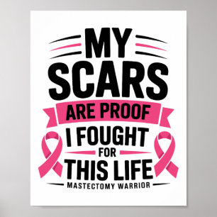 Mastectomy Funny Bröstcancer överlevande Poster