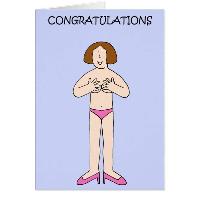 Mastectomy Reconstruction Grattis Dam Hälsningskort (Framsidan)