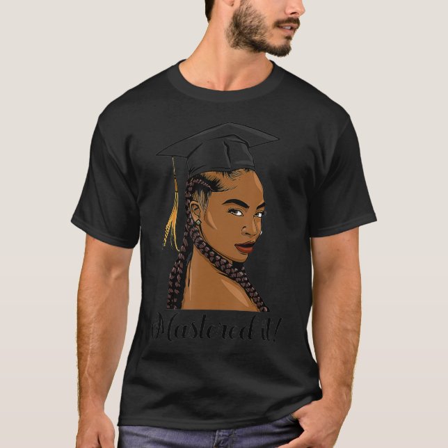 Masted It Black Queen med magisterexamen Cute G T Shirt (Framsida)