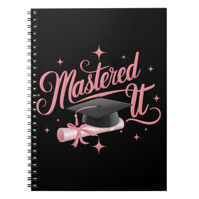 Masted it Masters Degree Student MBA Studenten Anteckningsbok (Framsidan)