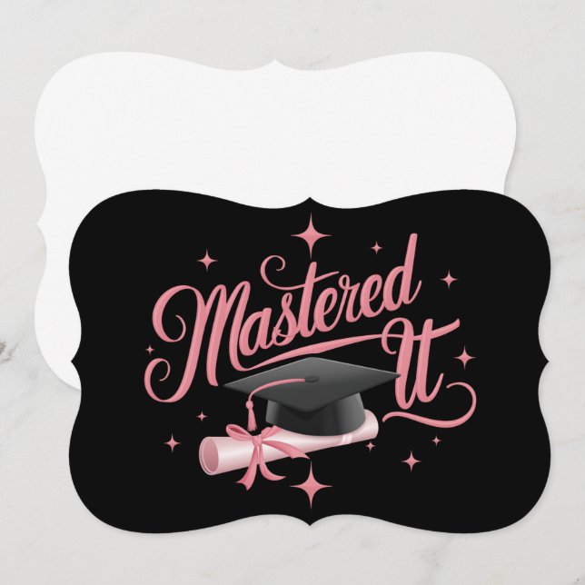 Masted it Masters Degree Student MBA Studenten Anteckningskort (Fram/baksida)