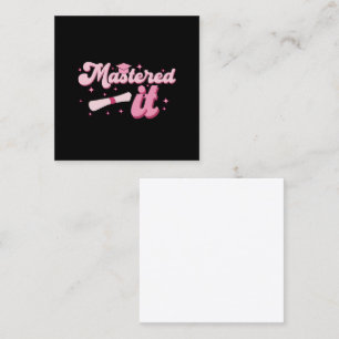 Masted it Masters Degree Student MBA Studenten Fyrkantigt Visitkort