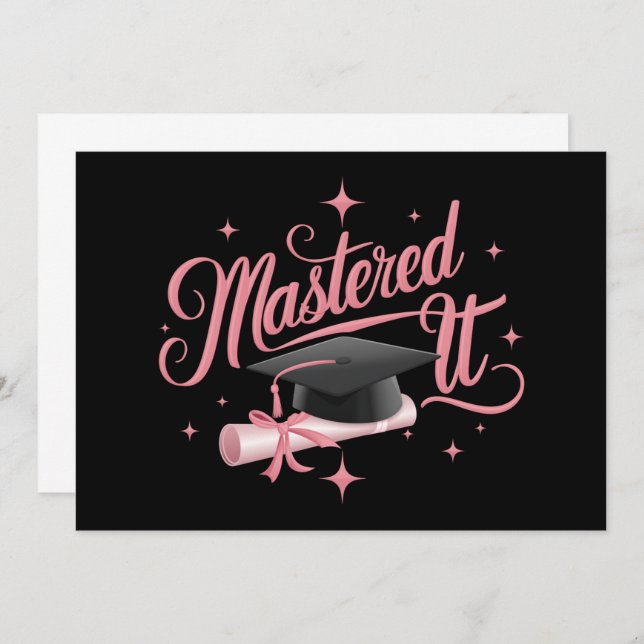 Masted it Masters Degree Student MBA Studenten Inbjudningar (Fram/baksida)