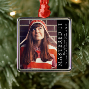 Masted it Student Photo Keepsak Julgransprydnad Metall