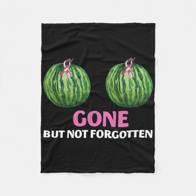 Mastektomi bröstcancer överlevande Borta men inte  Fleecefilt (Framsidan)