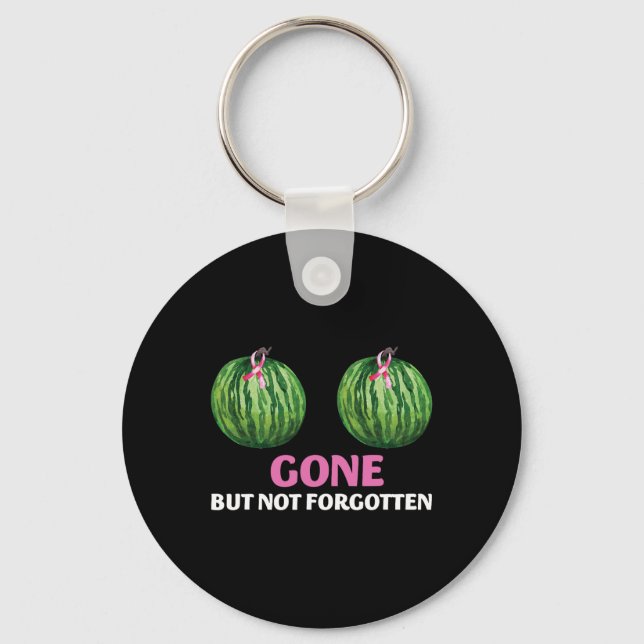 Mastektomi bröstcancer överlevande Borta men inte  Nyckelring (Framsida)