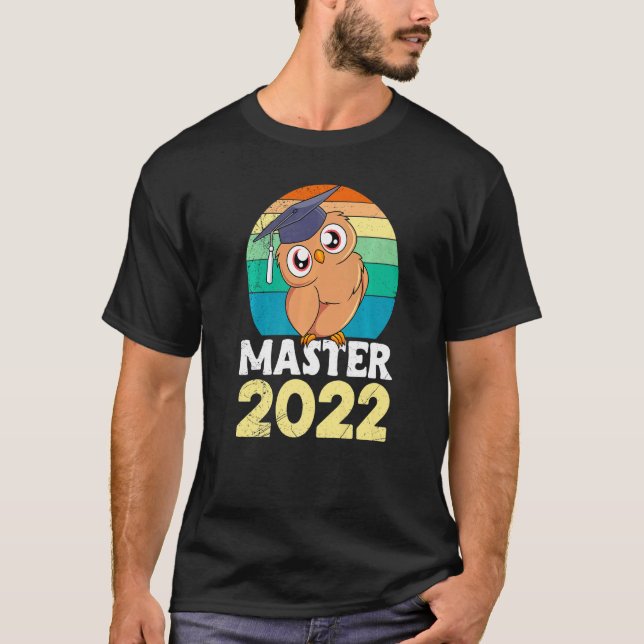 Master 2022 Studenten Ceremony Master Hat T Shirt (Framsida)