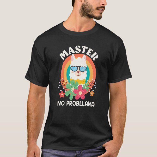 Master 2023 No Probllama Master Degree Premium T Shirt (Framsida)