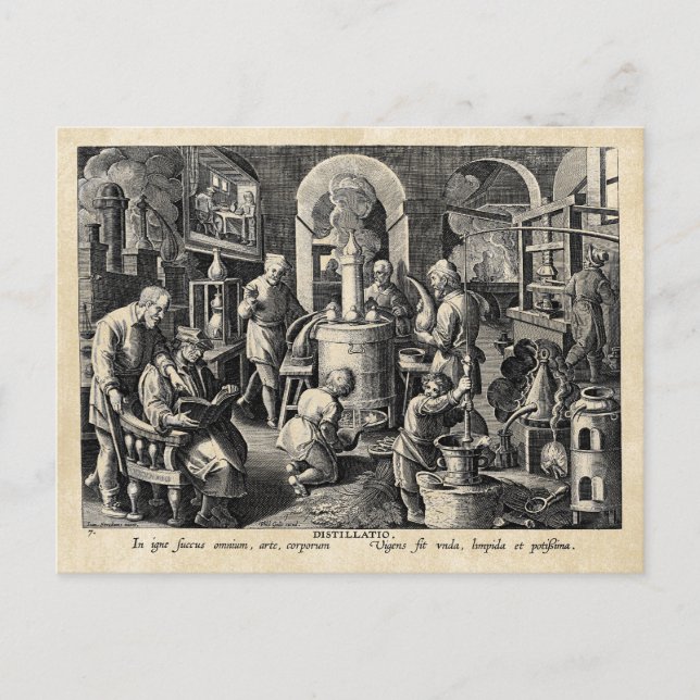 Master Alchemist Lab Verktyg Vykort (Framsida)