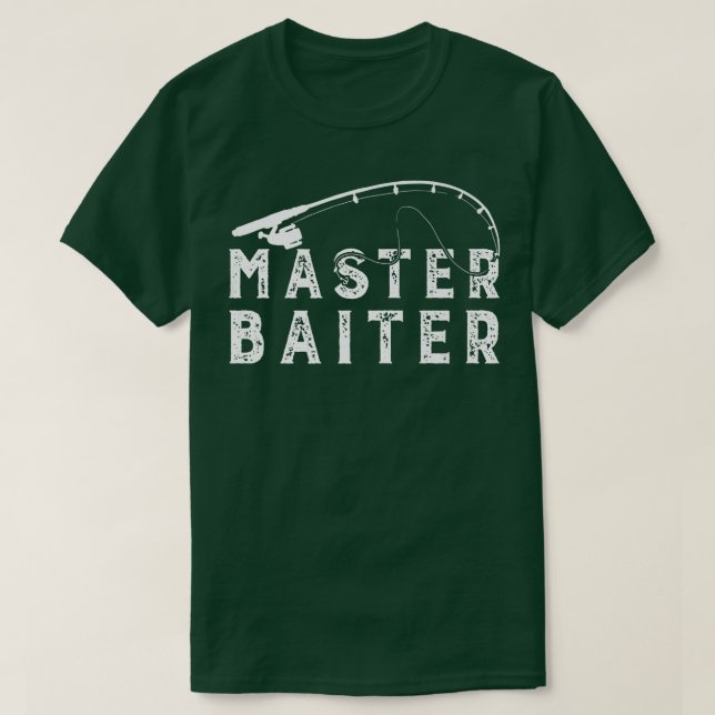 Master Baiter Bass Fishing Funny Fisherman Joke Da T Shirt (Design framsida)