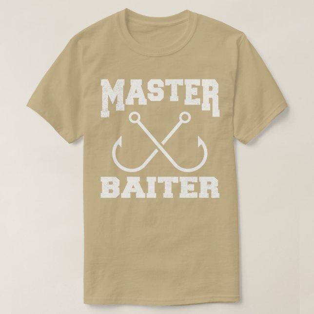 Master Baiter Fisherman Manar Funny Bass Fishing L T Shirt (Design framsida)