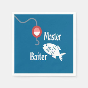 Master Baiter Fishing Funny Novelty Fish Joke Pappersservett