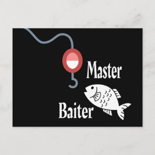 Master Baiter Fishing Funny Vykort