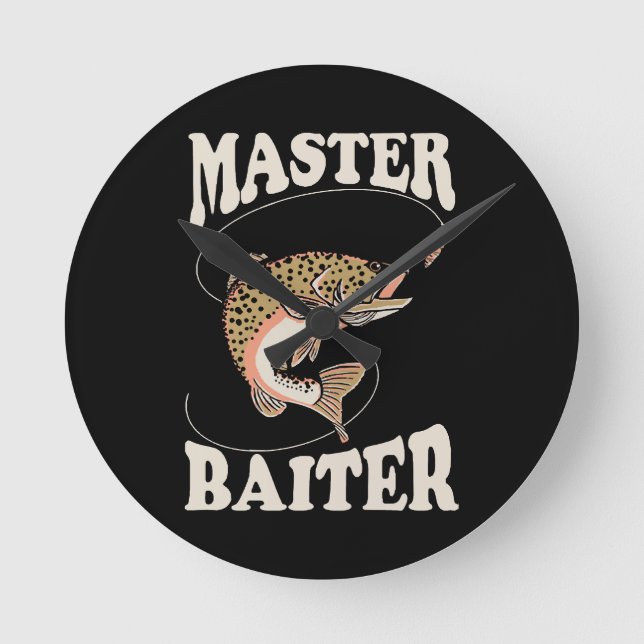 Master Baiter Fiske Rund Klocka (Framsida)