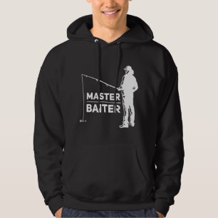 Master Baiter for Fisherman eller Fishing Älskare Hoodie