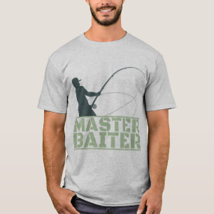 Master Baiter Shirts För manar, Fishing Tshirt Fun T Shirt