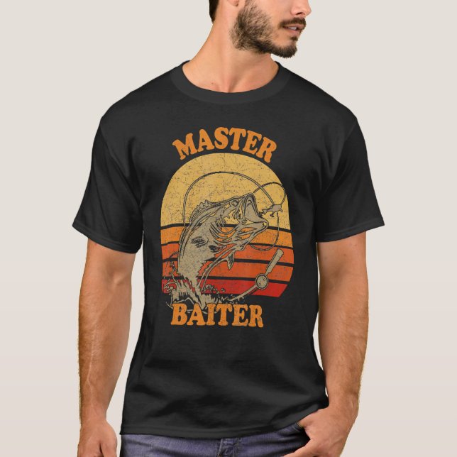 Master Baiter Vintage Bassfiske  Camping 1 T Shirt (Framsida)