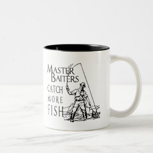 MASTER BAITERS FÅR MER FISK T-shirt Två-Tonad Mugg