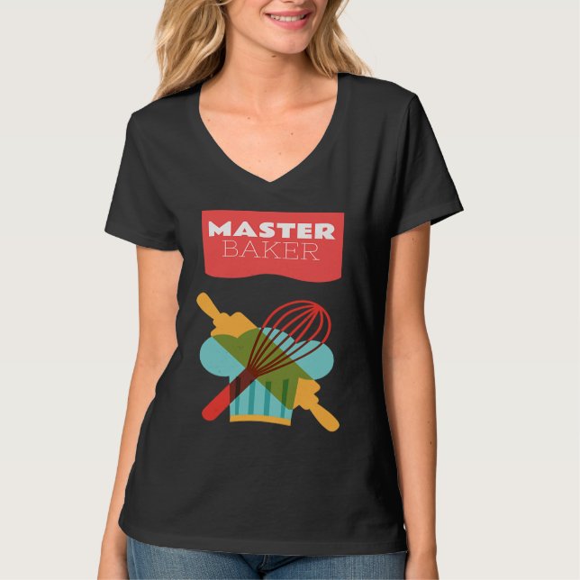 Master Baker Kitchen Baking T Shirt (Framsida)