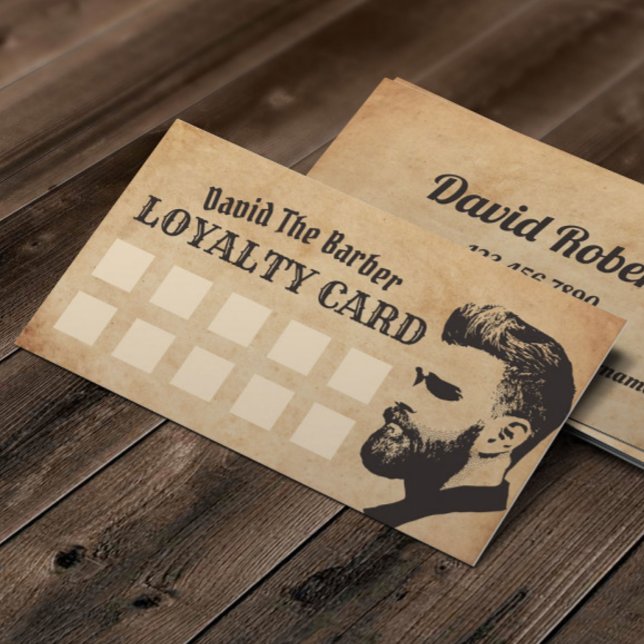 Master Barber Shop Barbershop Customer Loyalty Lojalitetskort (Skapare uppladdad)