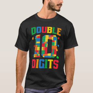 Master Builder 10:e födelsedagspojken 10 Bricks Te T Shirt