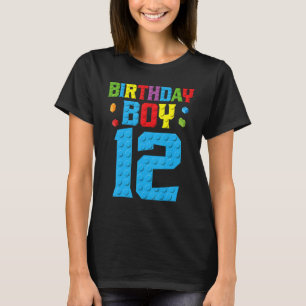 Master Builder 12:e Birthday Boy 12-årig Byggnad T Shirt