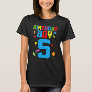Master Builder 5:e födelsedagspojken 5-årsbyggd T Shirt