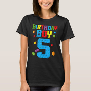 Master Builder 5:e födelsedagspojken 5-årsbyggd T Shirt