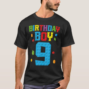 Master Builder 9:e födelsedagspojken nio 9 år bygg T Shirt