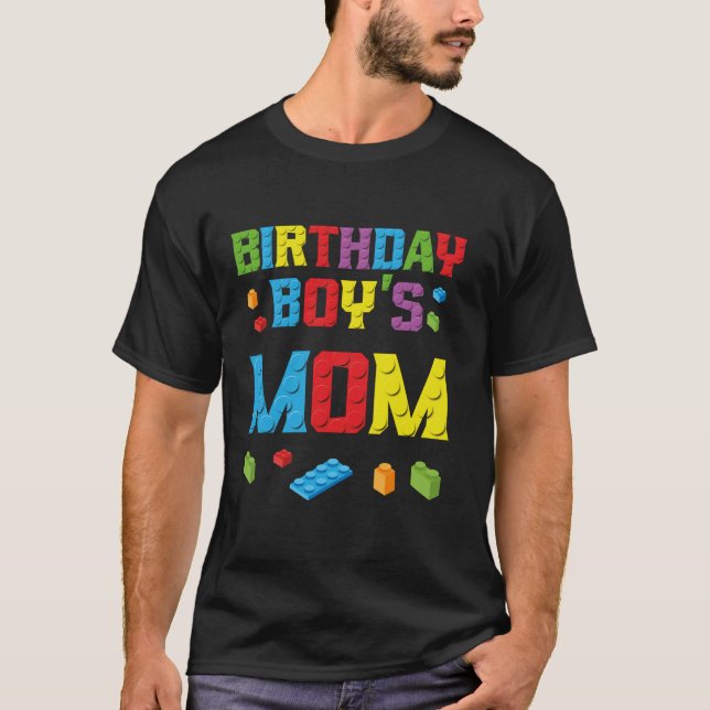 Master Builder Birthday Boy s Mamma Byggande Brick T Shirt (Framsida)
