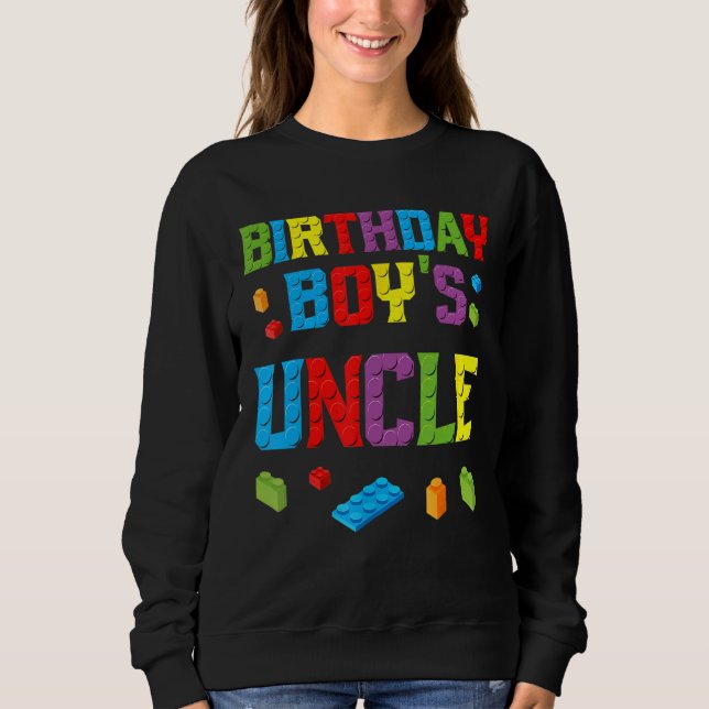 Master Builder Birthday Boy's farbror Byggnad Bric T Shirt (Framsida)