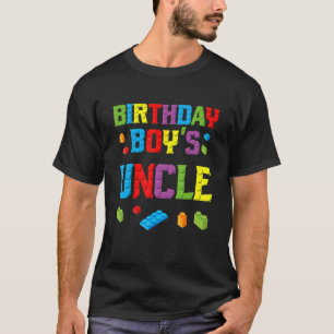 Master Builder Birthday Boy's farbror Byggnad Bric T Shirt