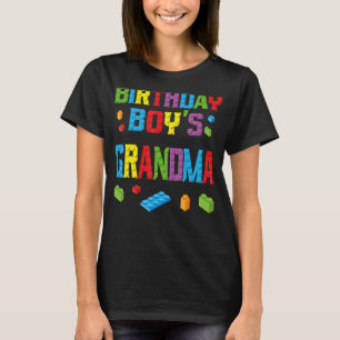 Master Builder Birthday Boy's Grandma Byggande Bri T Shirt