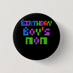 Master Builder Birthday Boy's Mamma Byggnad Bricks Knapp