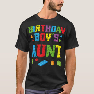 Master Builder Birthday Boy's Moster Byggnad Brick T Shirt
