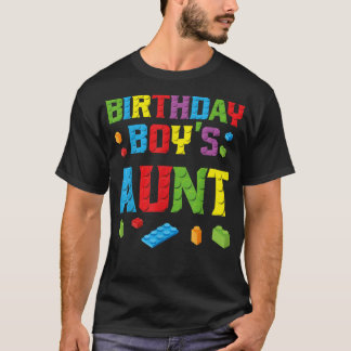 Master Builder Birthday Boy's Moster Byggnad Brick T Shirt