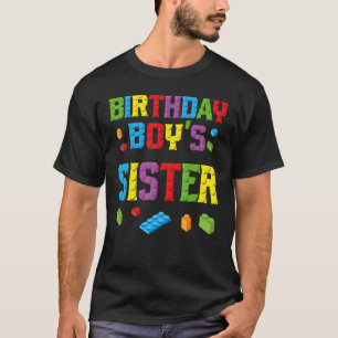 Master Builder Birthday Boy's Sister Byggande Bric T Shirt