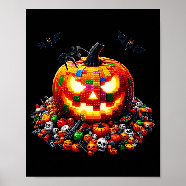 Master Builder Blocks Bricks Building Pumpkin Hall Poster (Framsidan)