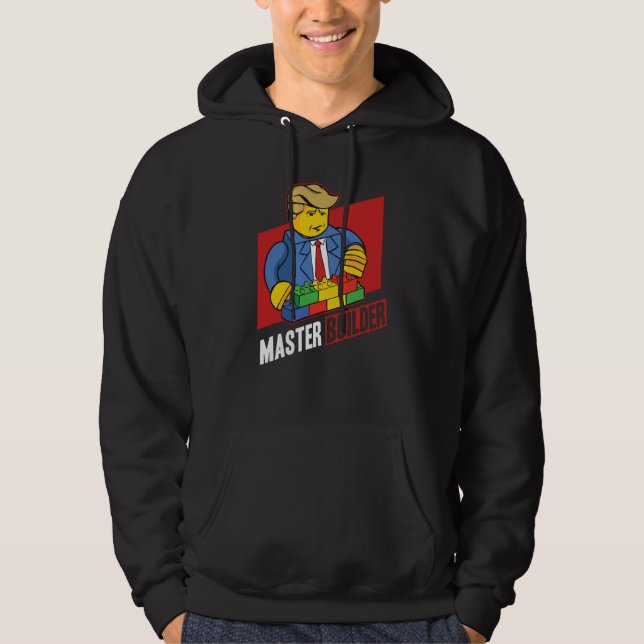 Master Builder Building Blocks Men Women Youth  21 Hoodie (Framsida)
