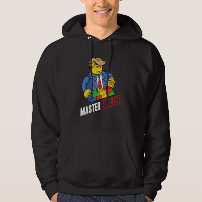 Master Builder Building Blocks Men Women Youth  27 Hoodie (Framsida)