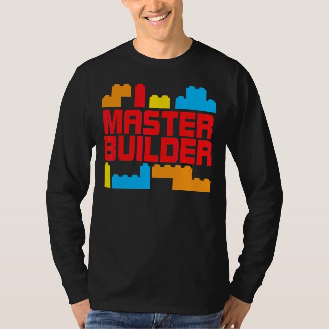 Master Builder Bygger block Brick Leksak Kids Tod T Shirt (Framsida)