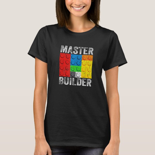 Master Builder Bygger blockerar grundbyggaren Leks T Shirt (Framsida)