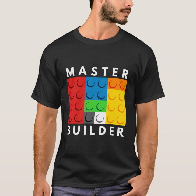 Master Builder Bygger blockerar grundbyggaren Leks T Shirt (Framsida)