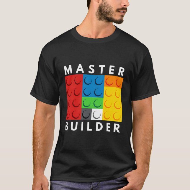Master Builder Bygger blockerar grundbyggaren Leks T Shirt (Framsida)