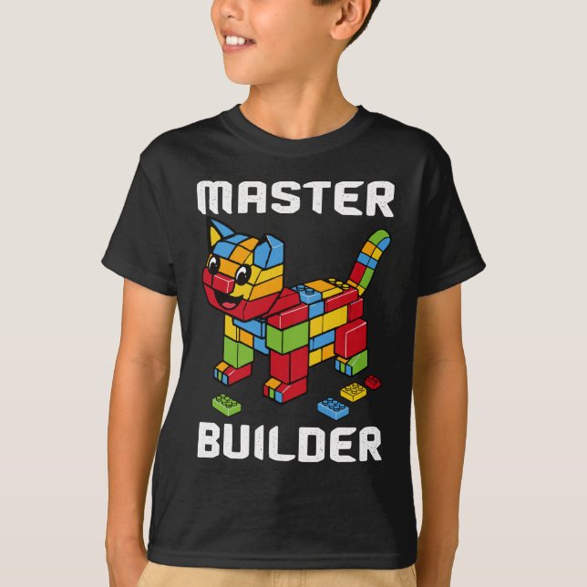 Master Builder Bygger blockerar grundskydd T Shirt (Framsida)