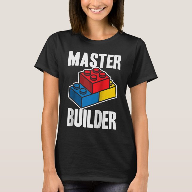 Master Builder Bygger Blocks Manar Women Youth Ra T Shirt (Framsida)