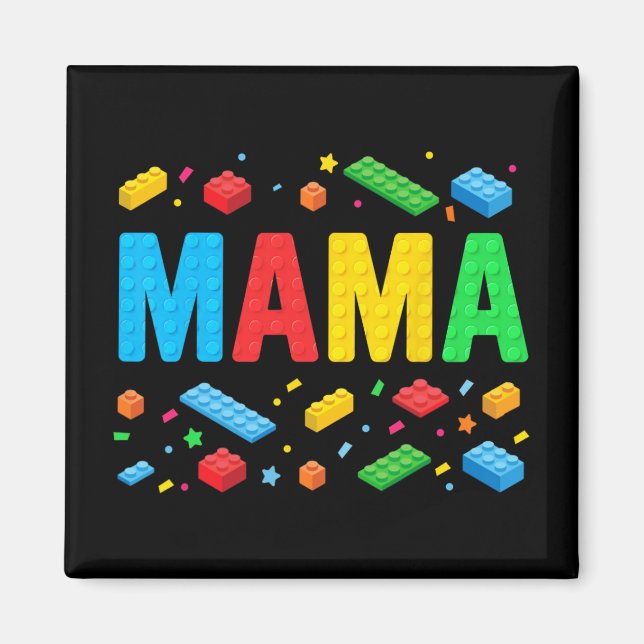 Master Builder Bygger Bricks Blocks Funny Mor Magnet (Framsidan)