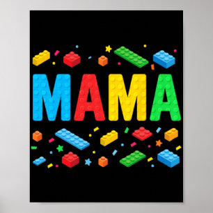 Master Builder Bygger Bricks Blocks Funny Mor Poster