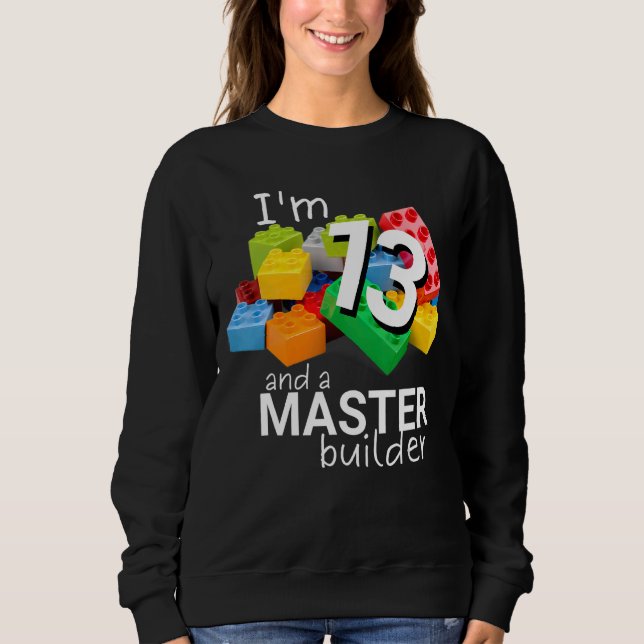 Master Builder Cute Block Bygger 13:e födelsedagen T Shirt (Framsida)
